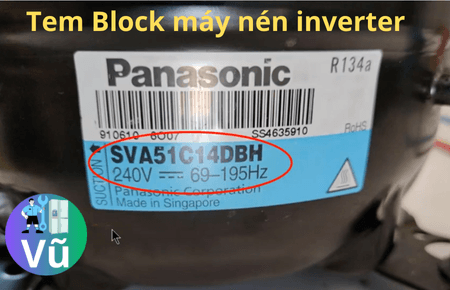 Tem Block máy nén inverter Panasonic