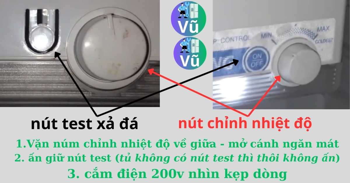 Các bước test xả đá của tủ lạnh sharp inverter và mono cơ