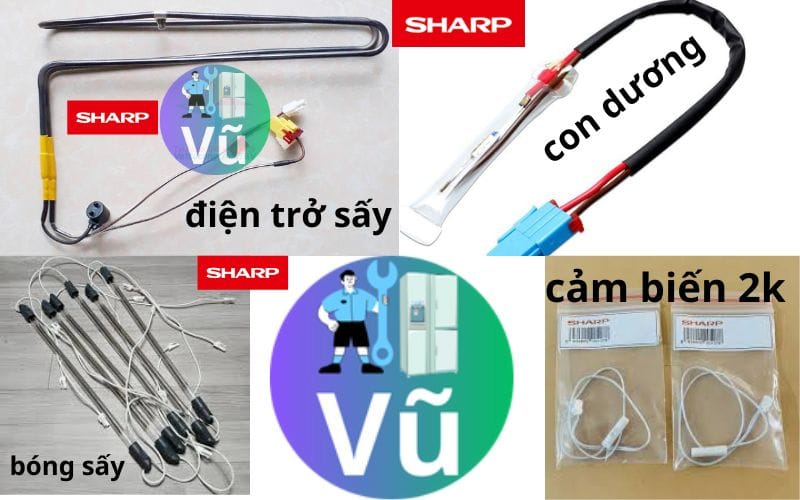 bóng sấy điện trở nhiệt cảm biến con dương tủ lạnh sharp