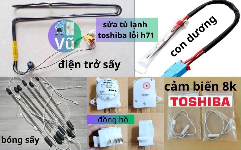 linh kiện sửa tủ lạnh toshiba báo lỗi h71