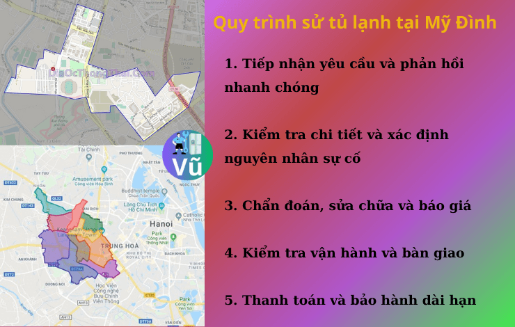 Quy trình sử tủ lạnh tại Mỹ Đình
