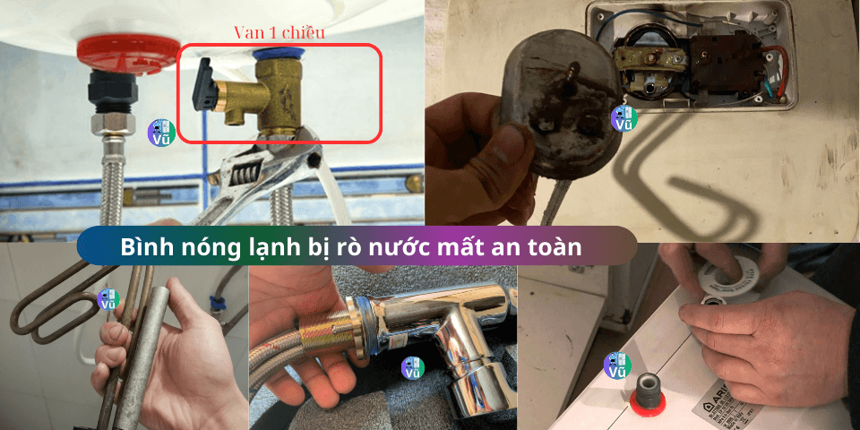 bình nóng lạnh bị rò nước 