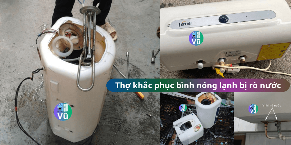 bình nóng lạnh bị rò nước 