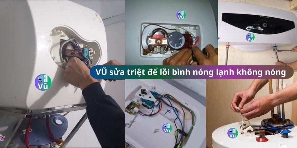 bình nóng lạnh không nóng 