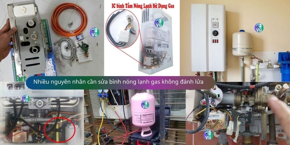 sửa bình nóng lạnh gas không đánh lửa 