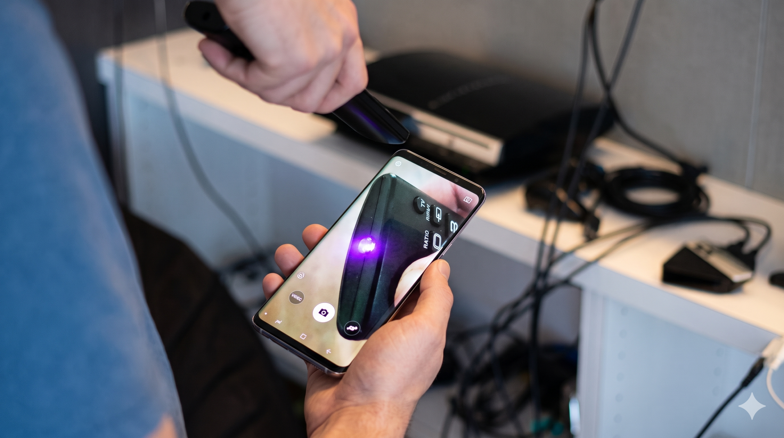 Hướng dẫn mẹo dùng camera điện thoại thông minh để soi mắt phát hồng ngoại của điều khiển điều hòa xem có còn phát sáng nhấp nháy hay không