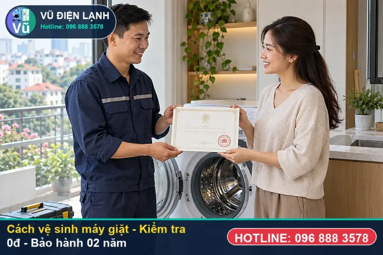 Kỹ thuật viên Vũ Điện Lạnh kiểm tra miễn phí 0đ và thực hiện cách vệ sinh máy giặt (quy trình kiểm tra và thay công tắc cửa ) tại Hà Nội