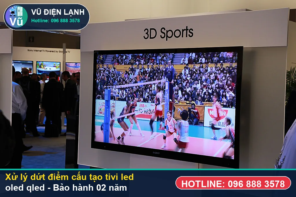 Hoàn tất xử lý cấu tạo tivi led oled qled, kiểm tra hình ảnh 4K sắc nét và bàn giao phiếu bảo hành 02 năm Vũ Điện Lạnh