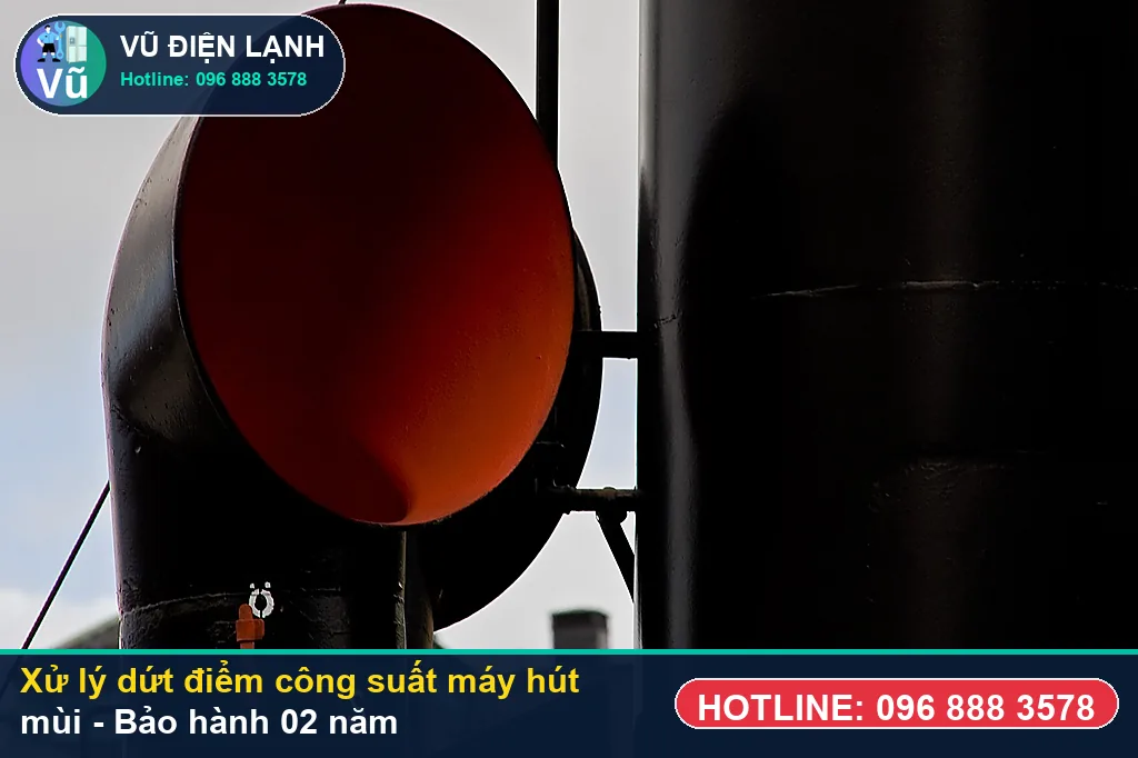 Hoàn tất xử lý công suất máy hút mùi, kiểm tra lưu lượng gió hút khỏe và bàn giao phiếu bảo hành 02 năm Vũ Điện Lạnh