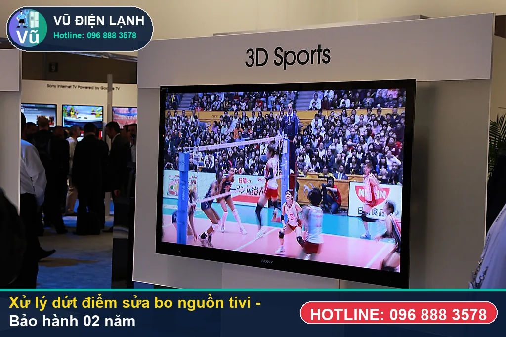 Hoàn tất xử lý sửa bo nguồn tivi, kiểm tra hình ảnh 4K sắc nét và bàn giao phiếu bảo hành 02 năm Vũ Điện Lạnh