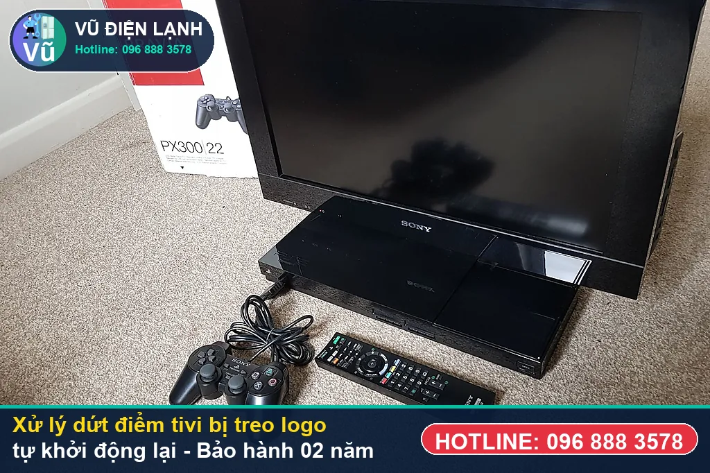 Hoàn tất xử lý tivi bị treo logo tự khởi động lại, kiểm tra hình ảnh 4K sắc nét và bàn giao phiếu bảo hành 02 năm Vũ Điện Lạnh