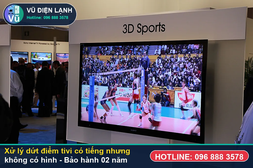Hoàn tất xử lý tivi có tiếng nhưng không có hình, kiểm tra hình ảnh 4K sắc nét và bàn giao phiếu bảo hành 02 năm Vũ Điện Lạnh