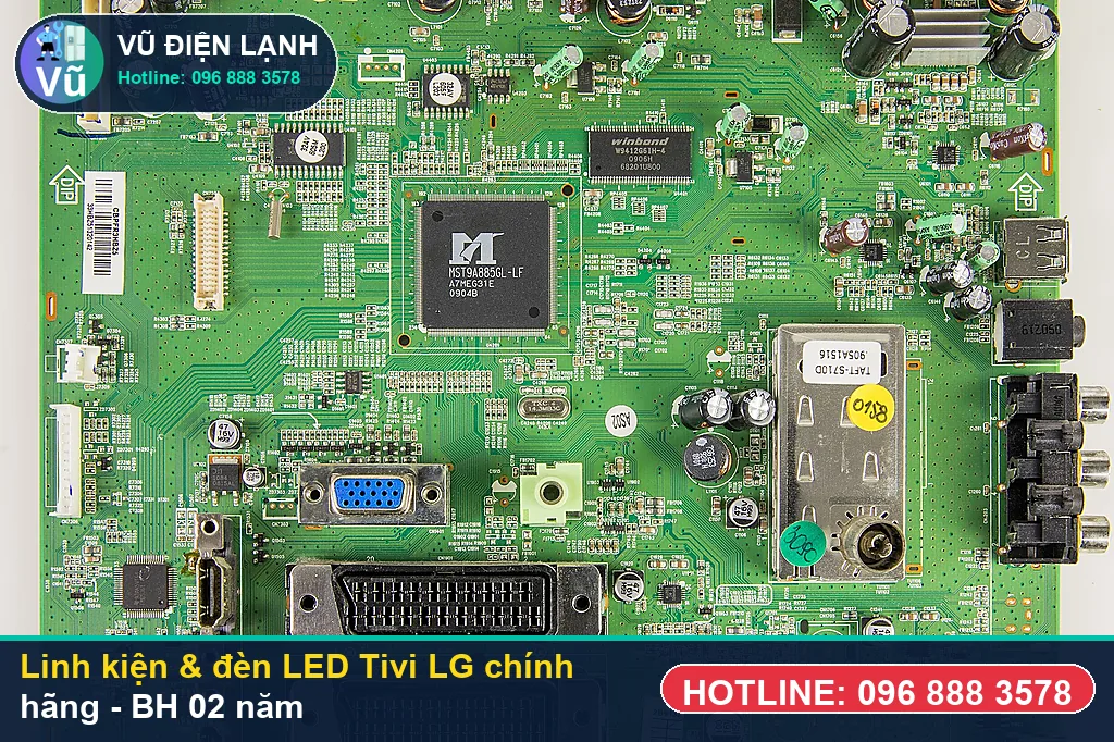 Bộ thanh đèn LED nền, bo nguồn, bo T-Con chính hãng dùng để sửa tivi lg kèm bảo hành 02 năm