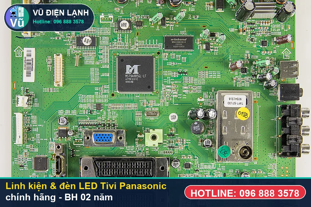 Bộ thanh đèn LED nền, bo nguồn, bo T-Con chính hãng dùng để sửa tivi panasonic kèm bảo hành 02 năm