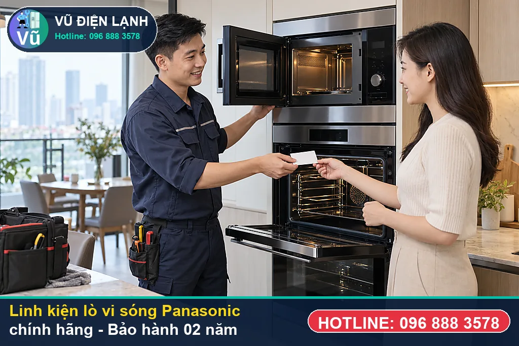 Bộ linh kiện đèn Magnetron, tấm Mica, cầu chì 5kV chính hãng dùng để sửa lò vi sóng panasonic kèm bảo hành 02 năm
