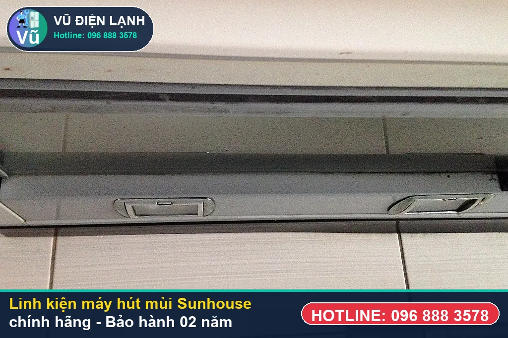 Bộ linh kiện mô-tơ tuabin, tụ đề, công tắc, than hoạt tính dùng để sửa máy hút mùi sunhouse kèm bảo hành 02 năm